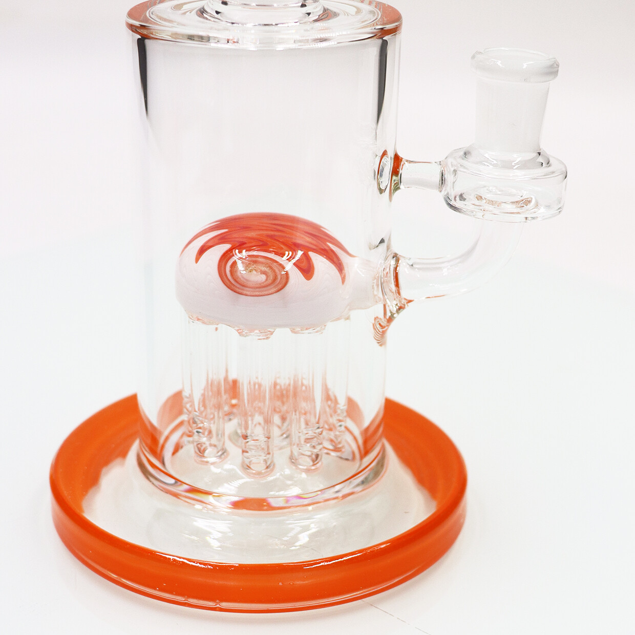 9.5inch Wigwag Tree Perc Glass Bong Waterpipe Rig With Bowl US Orange color