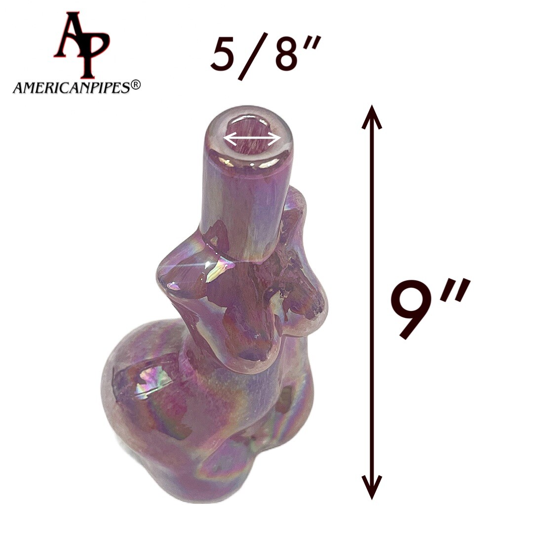 9” Sexy Lady Water Pipe/ Heavy Soft glass Pipes By INHALE & AmericanPipes