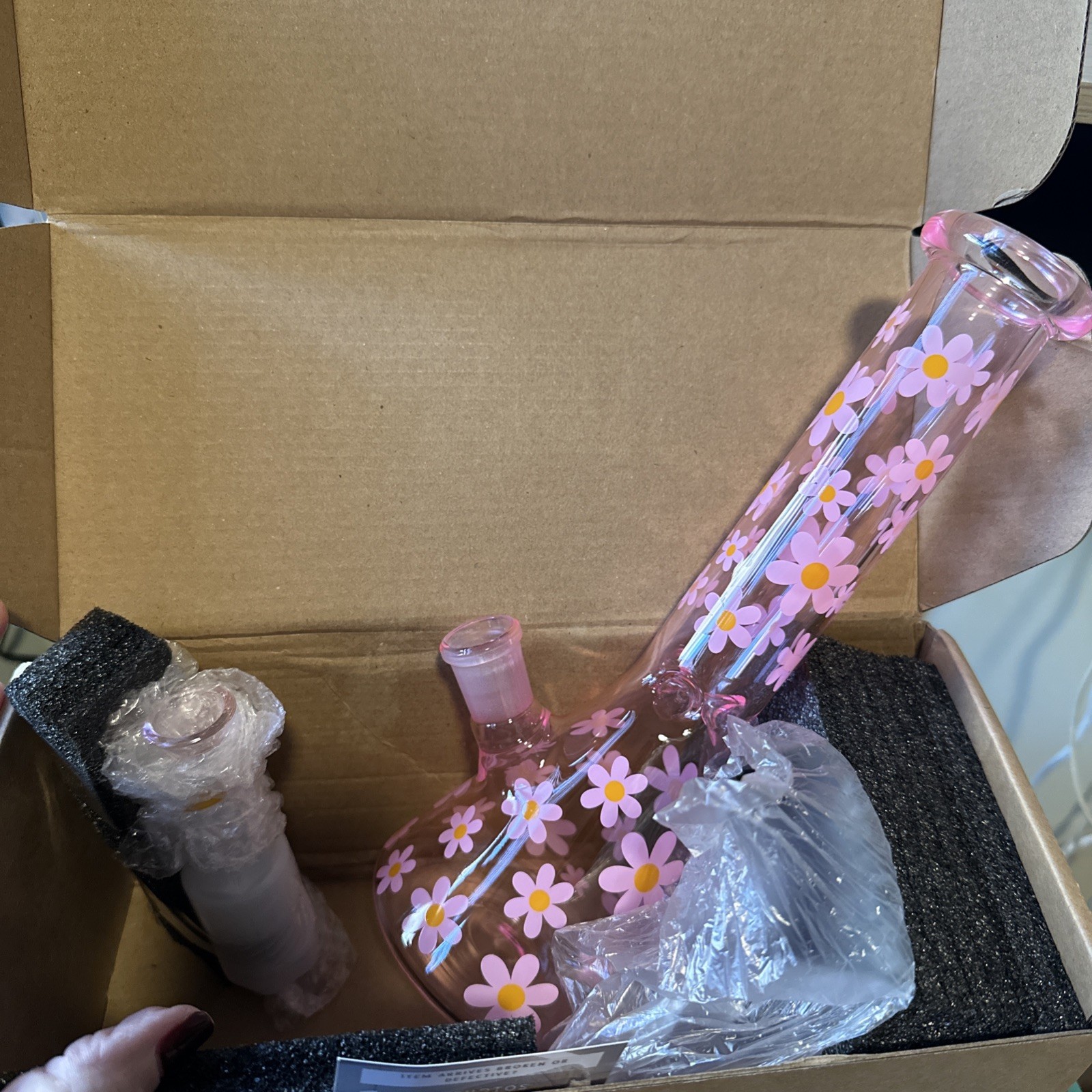 Retro Daisy Bong- Retro Daisy Water Bong- Girly Flower Bong