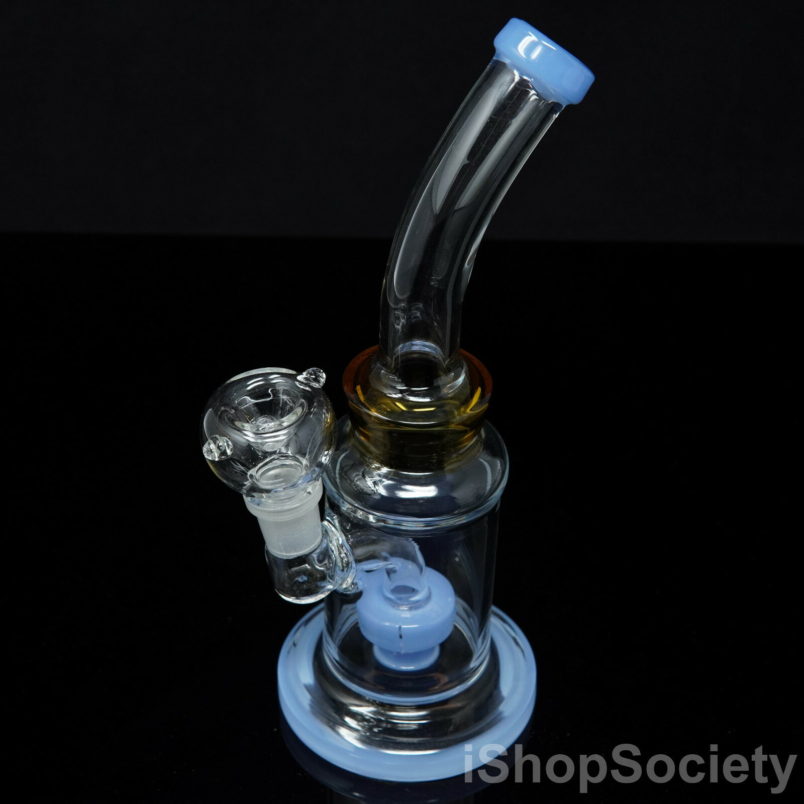 8.5” Orange Bend Single Discs Hookah Water Pipe Tobacco Smoking Pipe