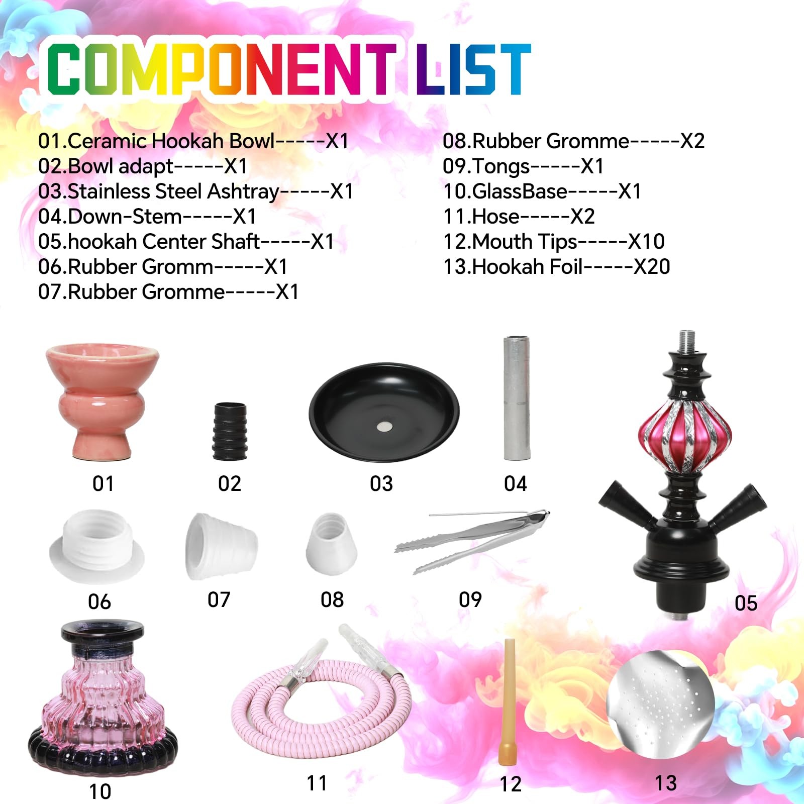 Travel Portable Hookah Set with Everything–Ideal for Social Gatherings、Road T…