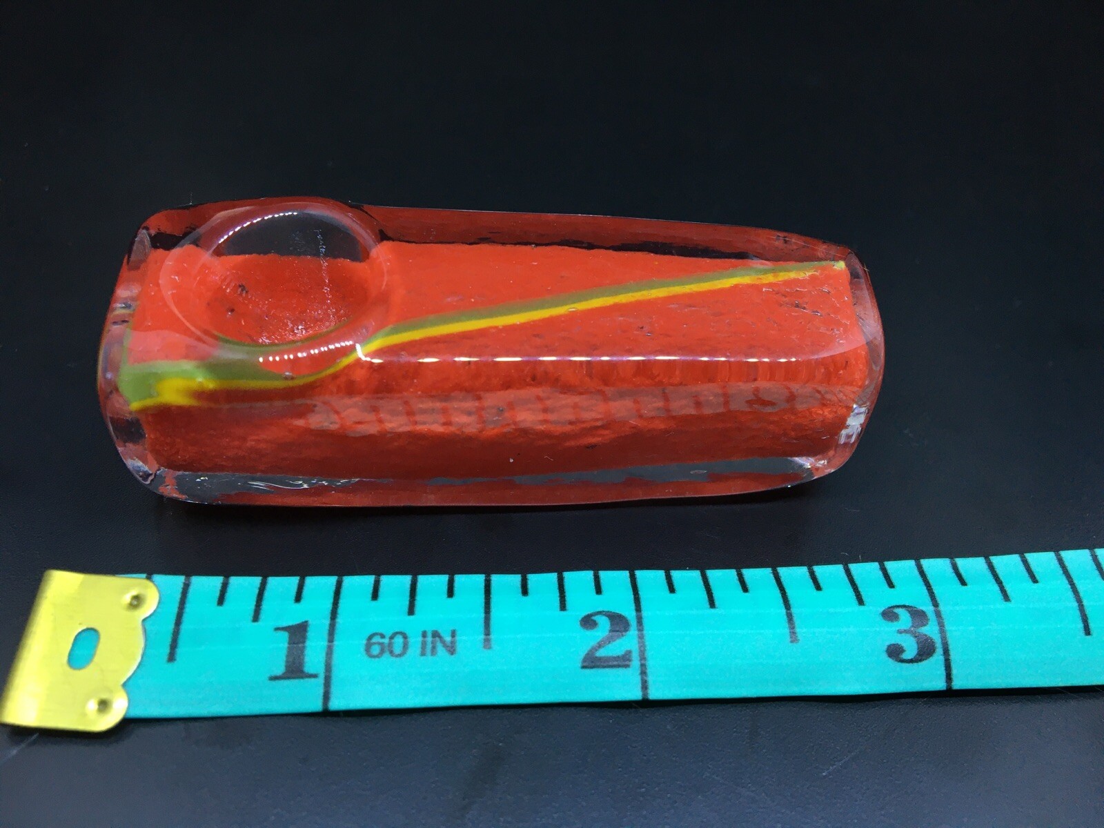 HEAVY 3” HITTER CUBE BLOCK PIPE HAND BOWL XC20R BLOWN GLASS MINI USA OG POCKET
