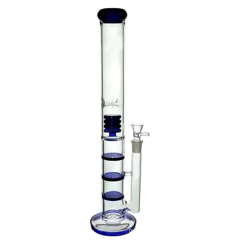 16.5&Prime; Heavy Glass Bong Hookahs Honeycomb Percolator Water Pipe Bowl for Smoking