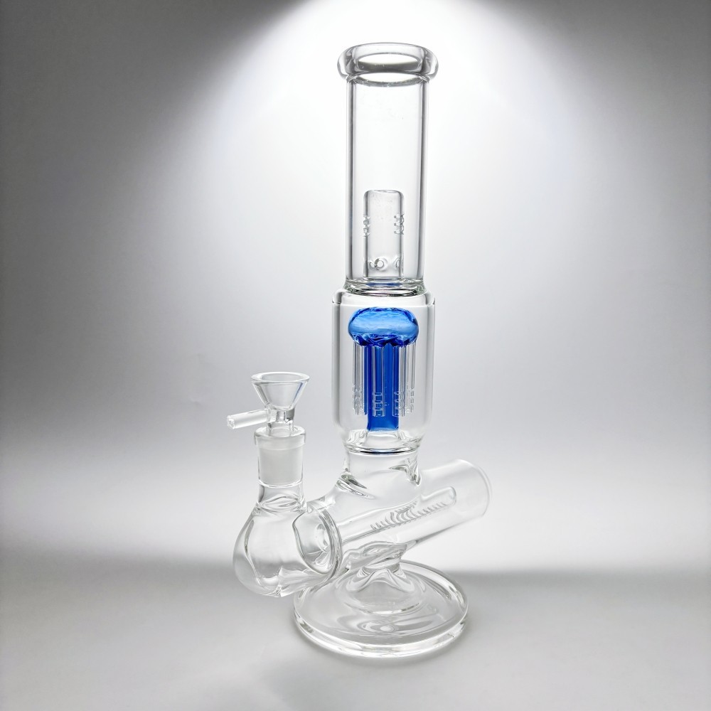 Big 11&Prime; Glass Bong Jellyfish-Inline PERC Smoking Water Pipe Bubbler Hookah Bowl