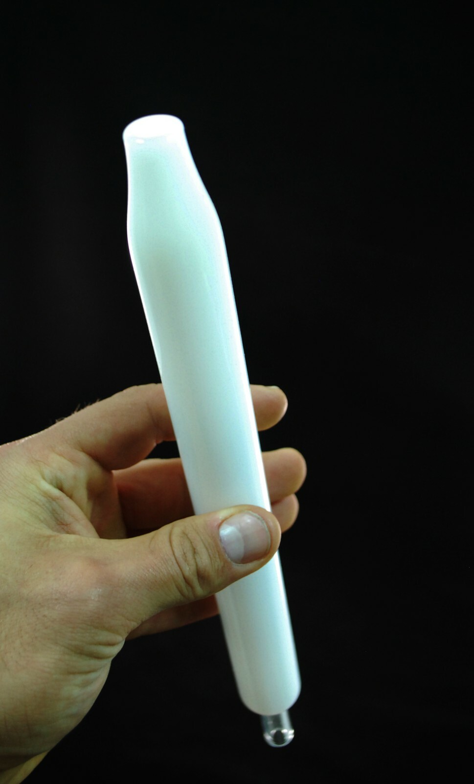 White Glass Hookah Mouthpiece Borosilicate Handle for Silicone Hookah Hose