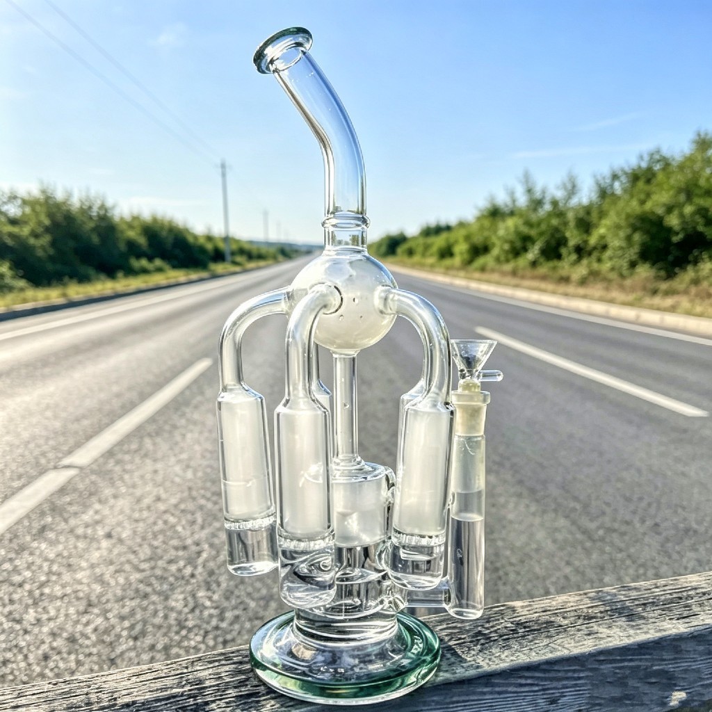 heady recycle rig matrix bong tire Five pipes filter Water Hookah 14mm shisha