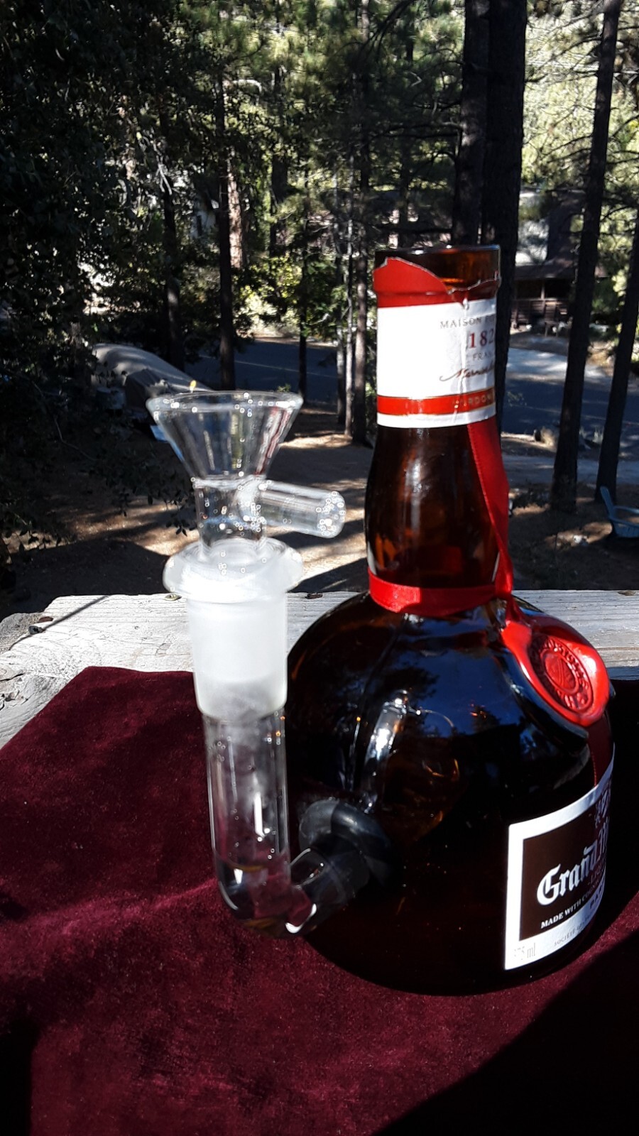 Sale! Only $22 Grand Mariner « Travel Bong » Mini Bubbler! Liquor Bottle Bong!