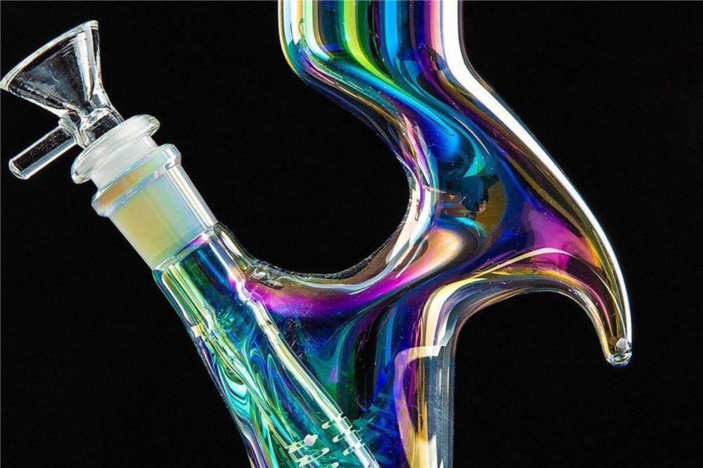 12 inch Heavy Glass Bong Water Pipe Smoking Bong Beaker + 14mm Bowl hookah USA