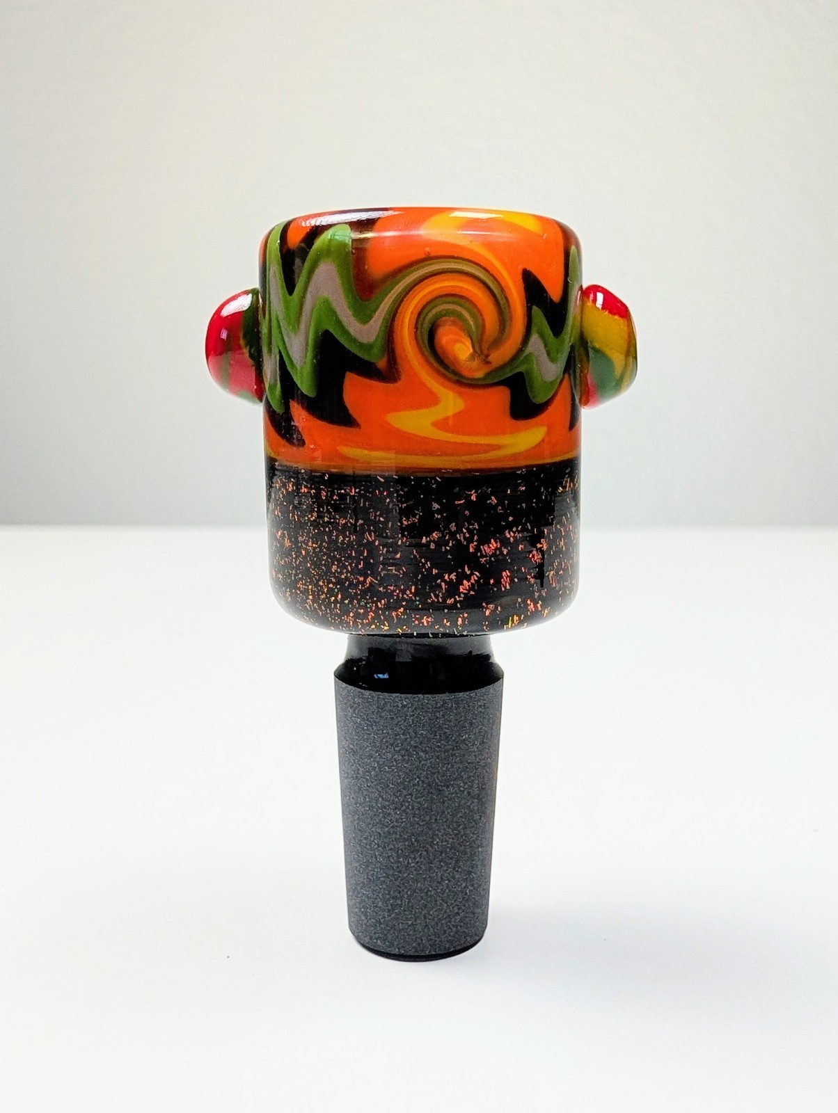 14mm Orange Dream Dichro Wig Wag Quality Glass Bowl Slide Bong Water Pipe Hookah