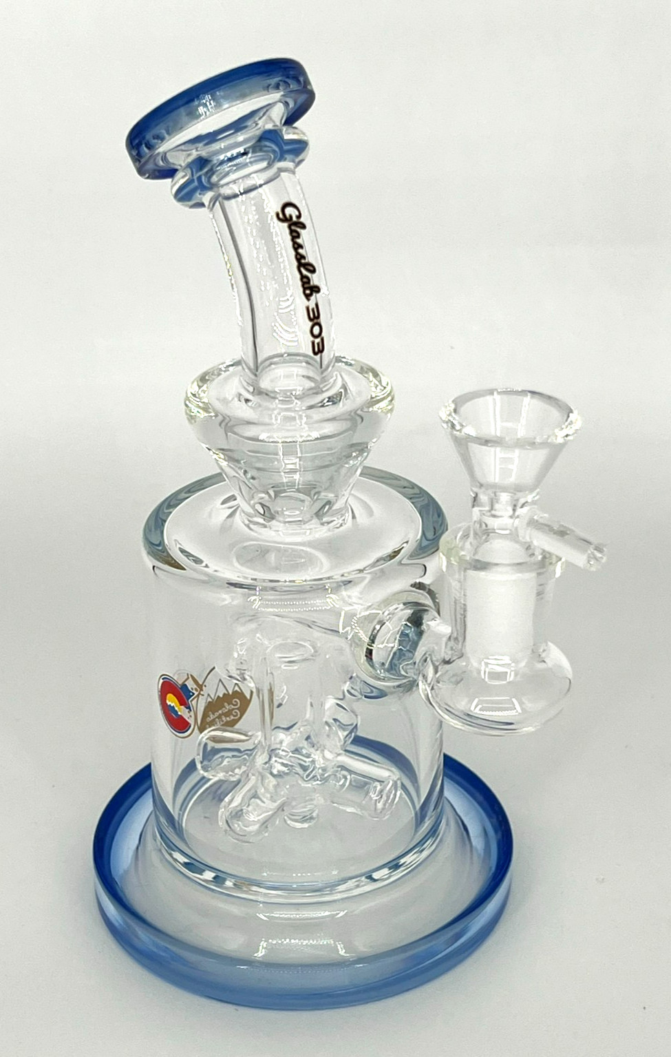 7&Prime; GLASSLAB 303 RIG BONG W/ 4 X PERCULATOR – COLORADO CERTIFIED GOLD -FREE GIFTS