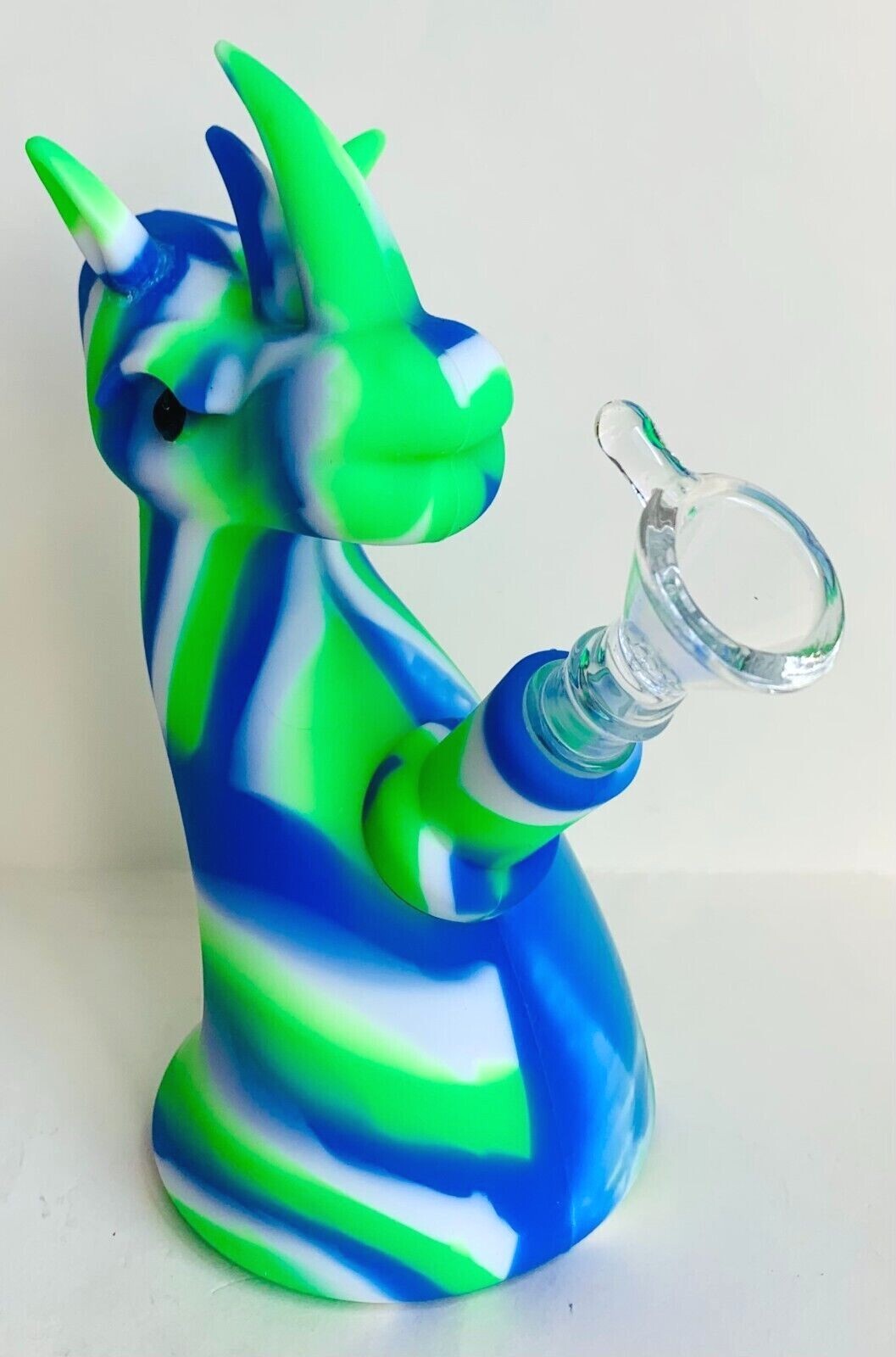6&Prime; Silicone Dragon Hookah Tobacco Smoking Water Pipe with 14mm Male Glass Bowl