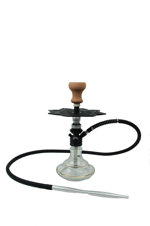 BOLD™ hookah – complete set with a silicone hose, clay bowl, clamps/ silver