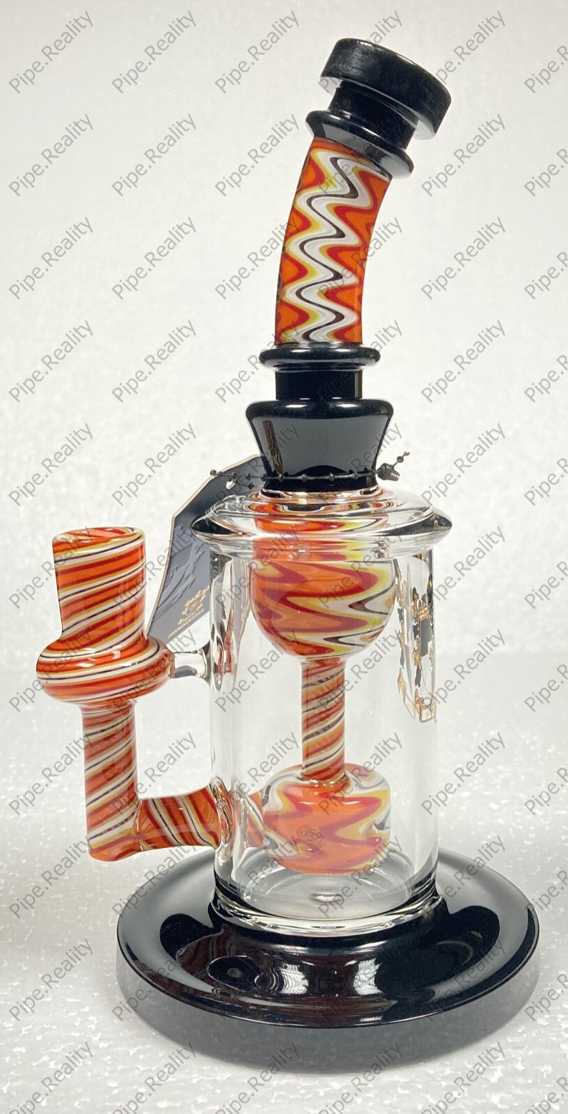 8&Prime; Black Red Orange Yellow White Wig Wag Torus Recycler Showerhead Perc Bubbler