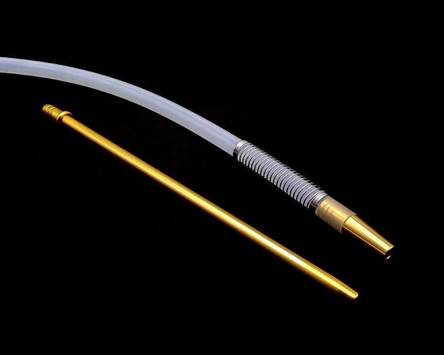 Golden Handle&Silicone Hose With Spring For Shisha Hookah Narghile Accessories