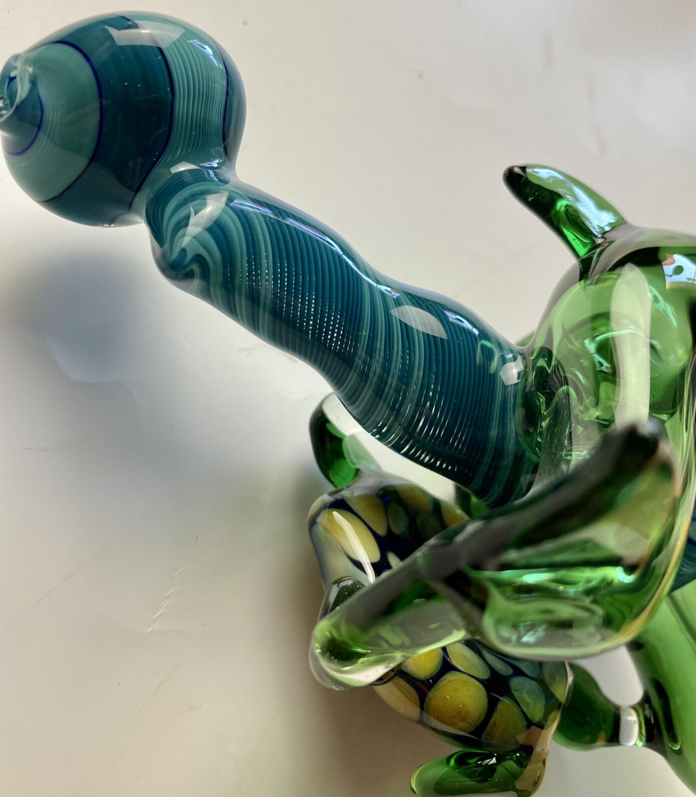American Made Hammer Bubbler With Turtle & Dolphin, California Made By J. Grant