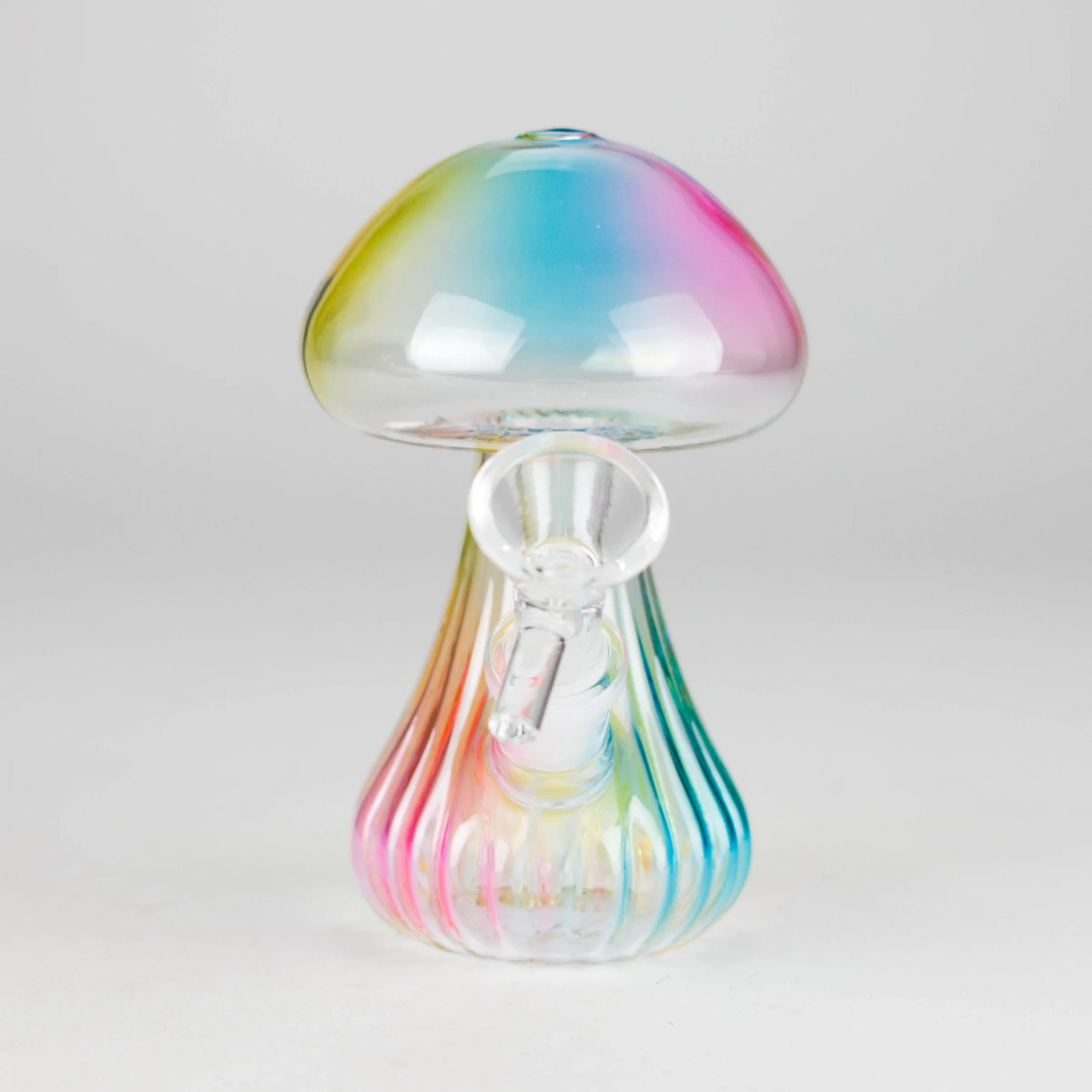 4.7&Prime; Glass Bong CUTE Mushroom Smoking Water Pipe Colorful Hookah Bubbler W/Bowl