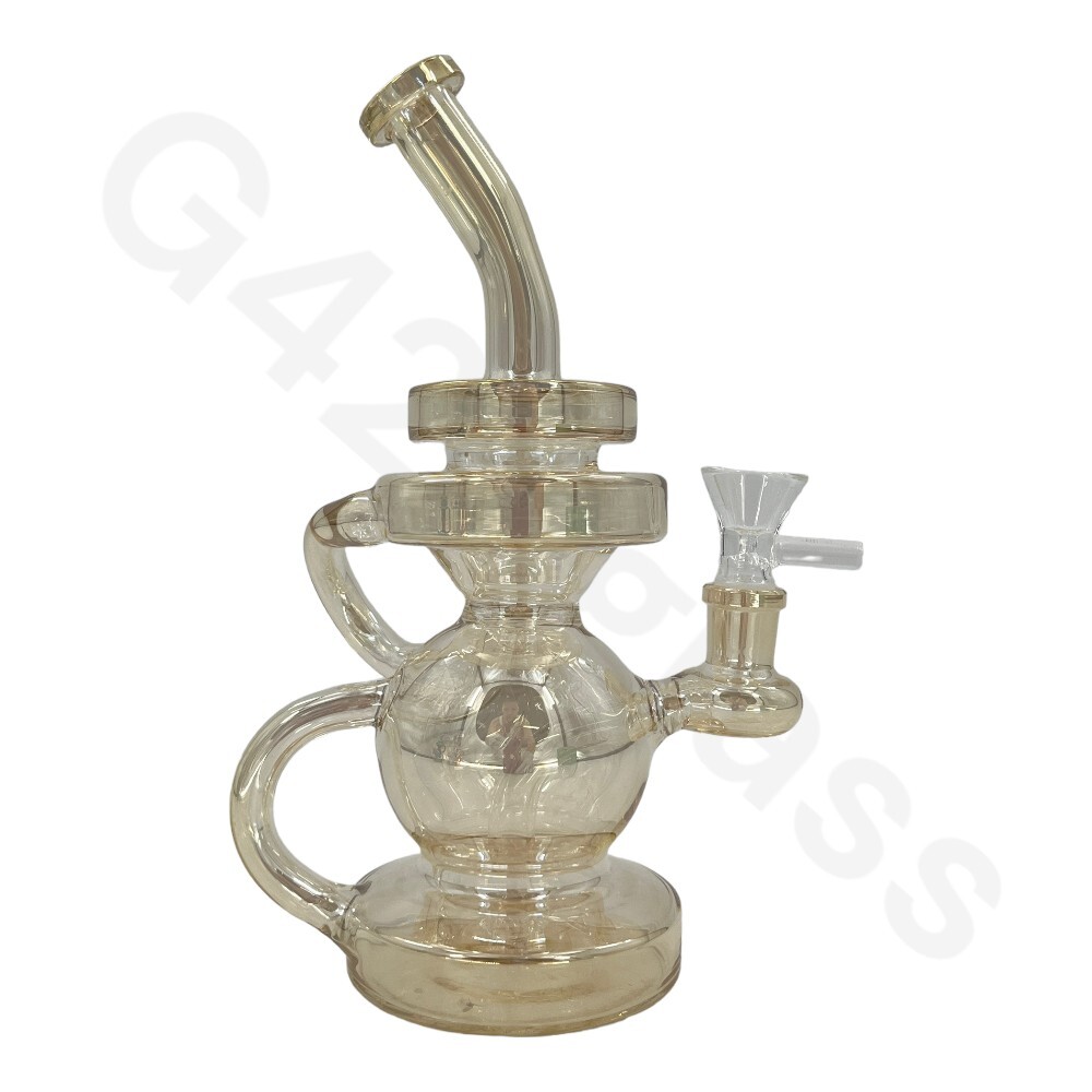 8 Inch Electroplate Recycler Ice Bong | Water Pipe