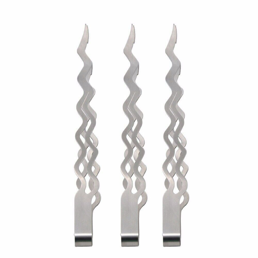 Stainless Steel Shisha Hookah Charcoal Tongs Tweezers Clips Snake Style 11.81 in
