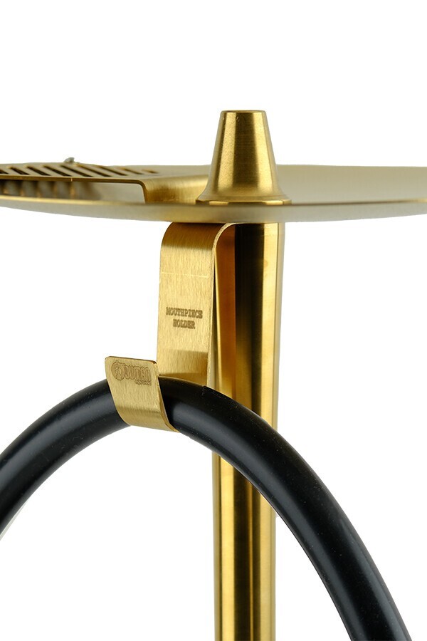 ODUMAN Cosmo Hookah Gold Body Black Glass Hookah Khalil Al Faker Nargile