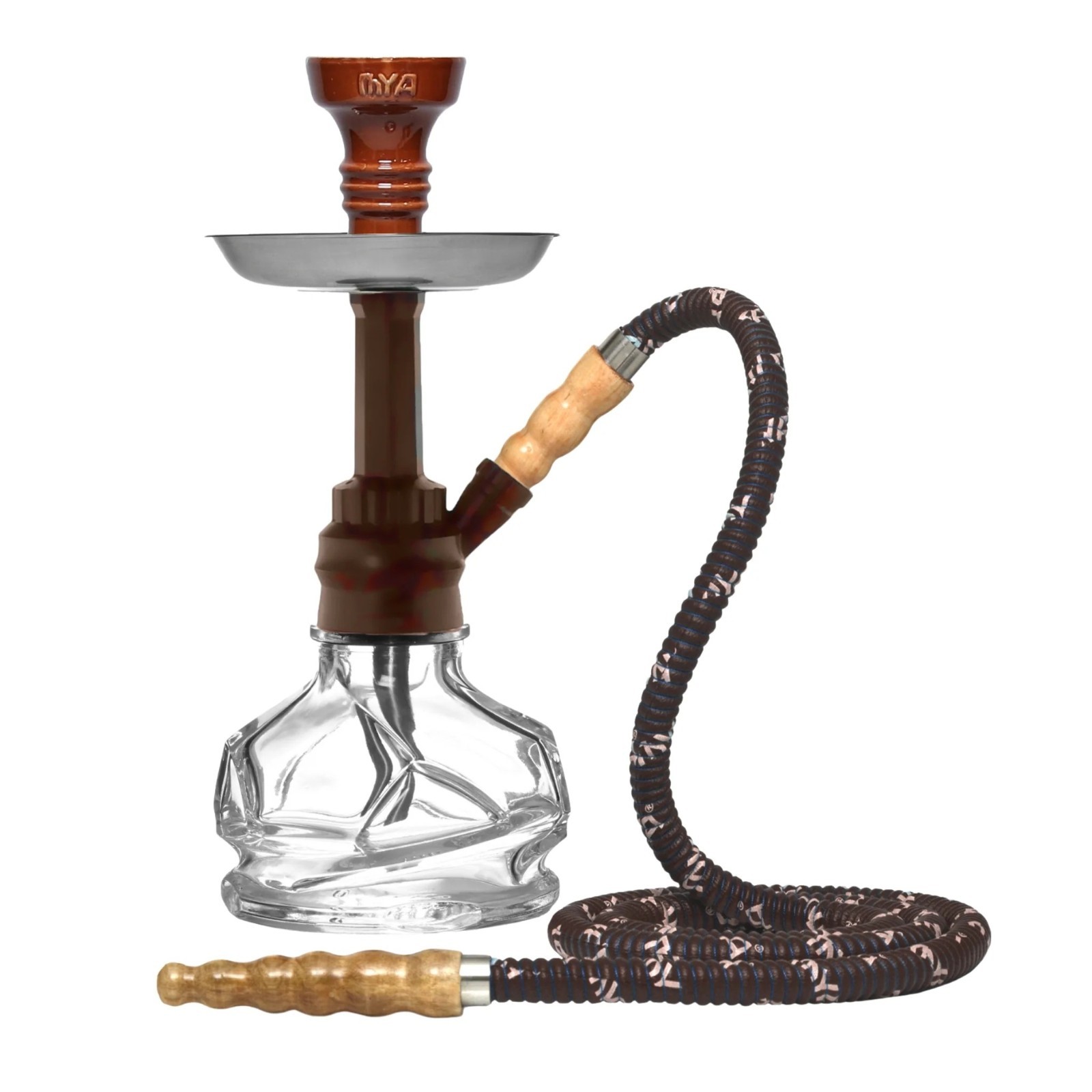 MYA CHICO 251 HOOKAH – 12in Black Cage Hookah Complete Set – BROWN