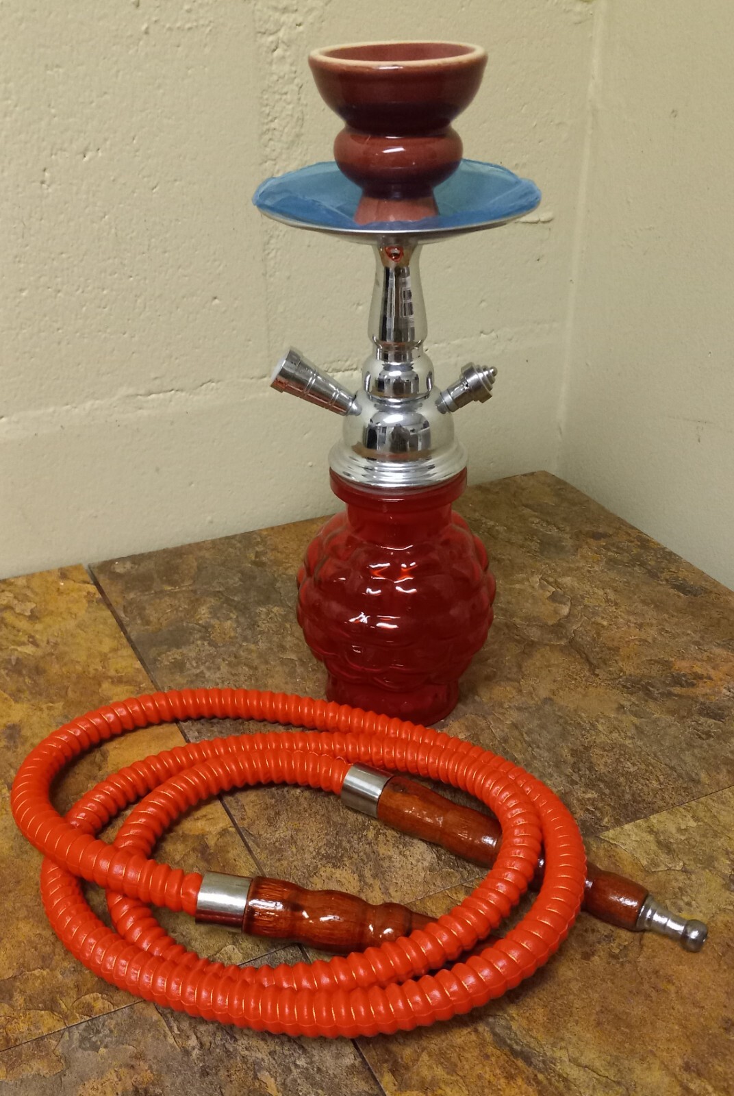 Badshah Grapes Fruit Red Base Hookah 8.5 Inches With Hose
