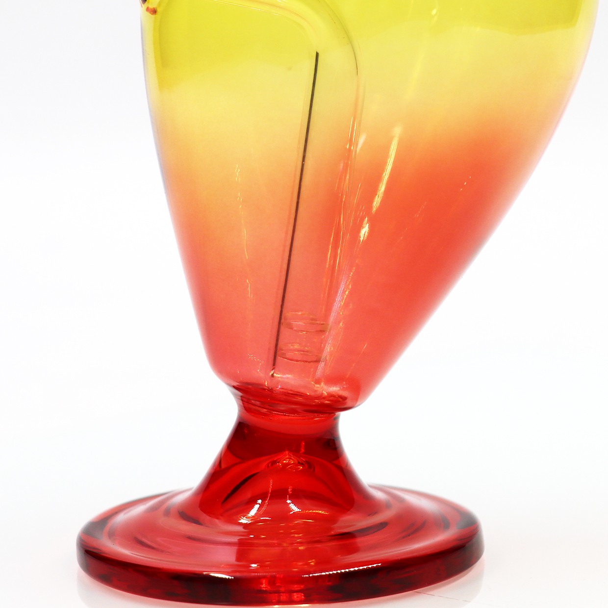 7.5 » Inclined Simple Hookah Glass Smoking Waterpipes Perc Tobacco Bong & 14mm
