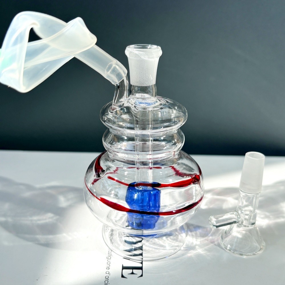3.5 » Glass Water Pipe Bubbler Bong Shisha Hookah Smoking w/10mm Bowl & Tube