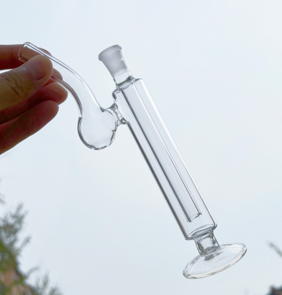 Clear 6&Prime; Mini Glass Bong Hookah Water Pipes Smoking Bubbler w/10mm Bowl Pipe