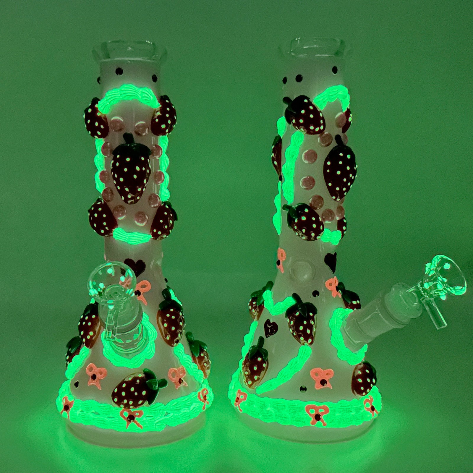US*/ Hookah 9 inch Heavy Glass Bong Water Pipe Smoking Bong Beaker W/ 14mm Bowl