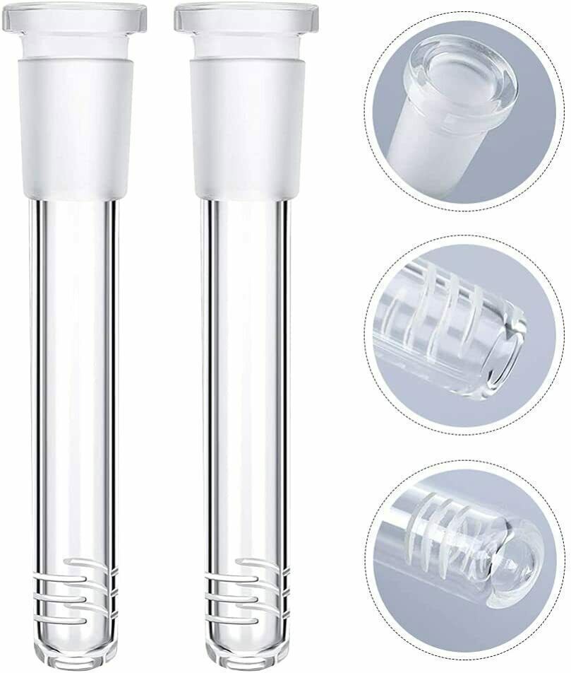 2X 5.5&Prime; Down Stem 14mm Glass Bong Tobacco Hookah Down Tube Pipe Accessorie Part