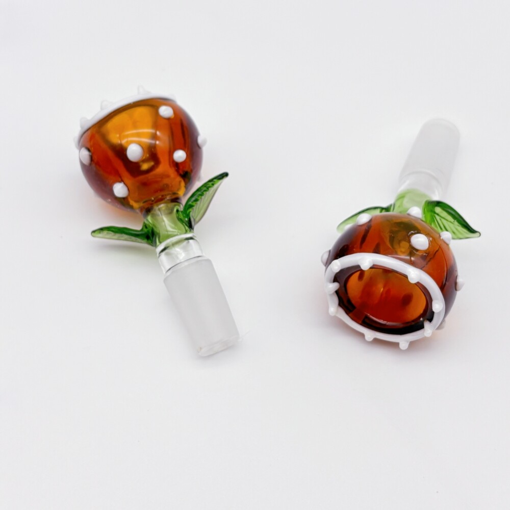 2pcs 14MM Male Thick Glass Smoking Bowl Flower Quality Pyrex Water Pipe Slide