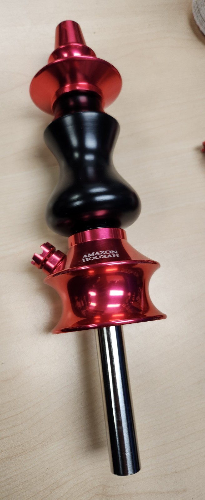 🔥 Amazon Hookah Prime Stem Pink Black – Authentic Brazilian Aluminum Shisha Pip