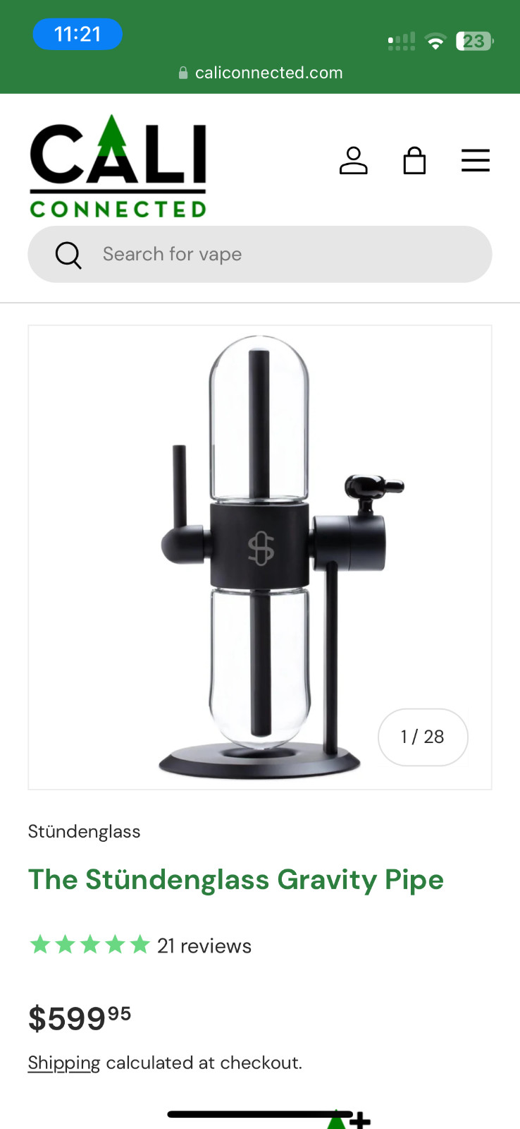 Stundenglass Gravity Hookah Bong Water Pipe 360 Rotating – *7 COLORS OPTIONS*