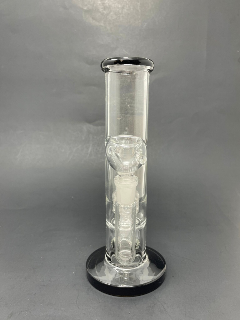 Hookah Water Pipe Glass 8&Prime; Tobacco Black Classic Shooter Bong w/ Percolator