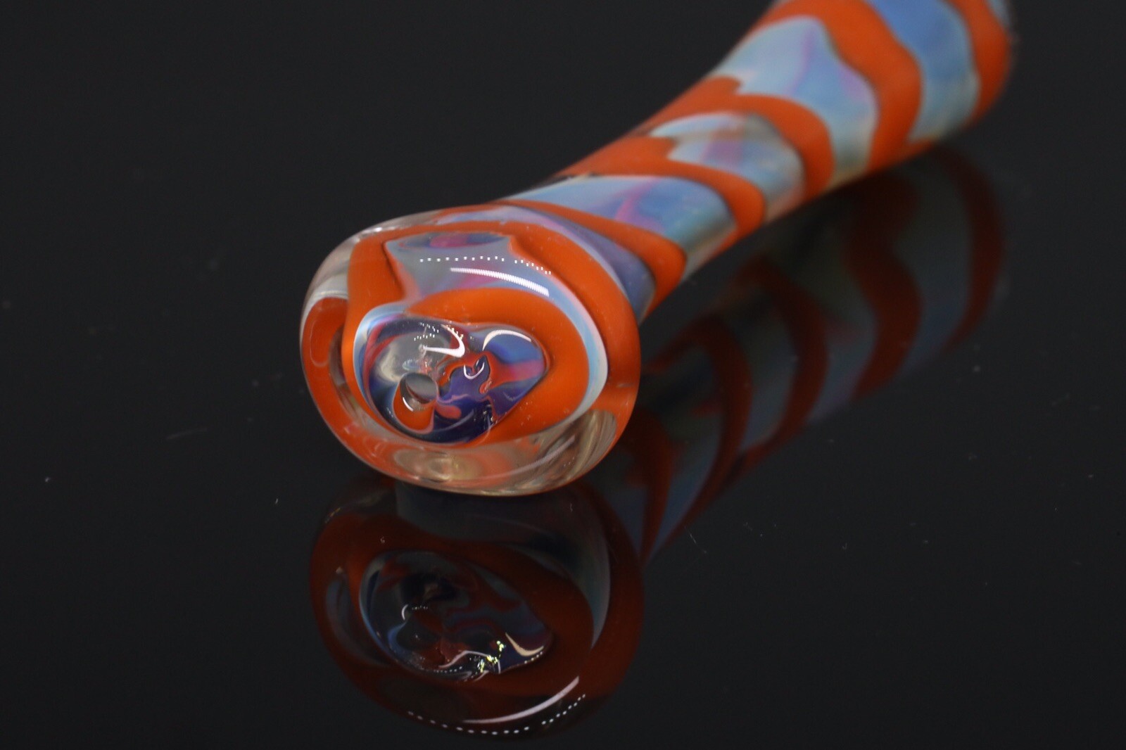 ONE HITTER BLOWN GLASS ART HEAVY HAND PIPE BOWL SMOKING 3” CHILLUM USA TOBACCO