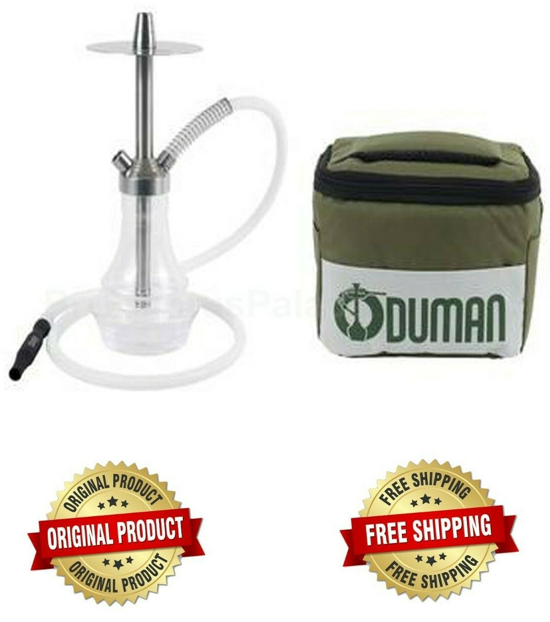 ODUMAN Gusto-XS Small Hookah Stainless Steel Shisha Hookah TRAVEL BAG Al Faker
