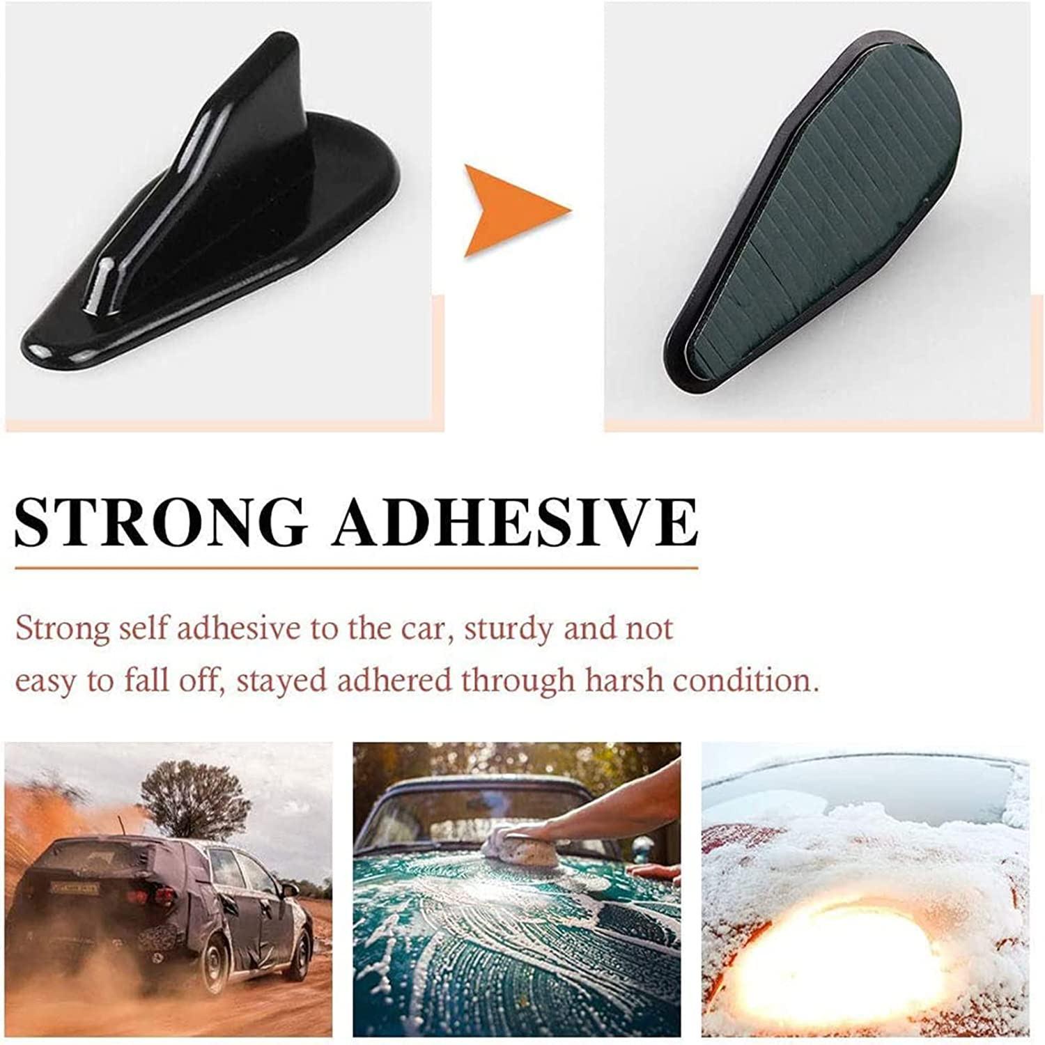 10Pcs/Set Diffuser Shark Fin Kit Compatible with Spoiler Roof Wing Air Vortex Ge