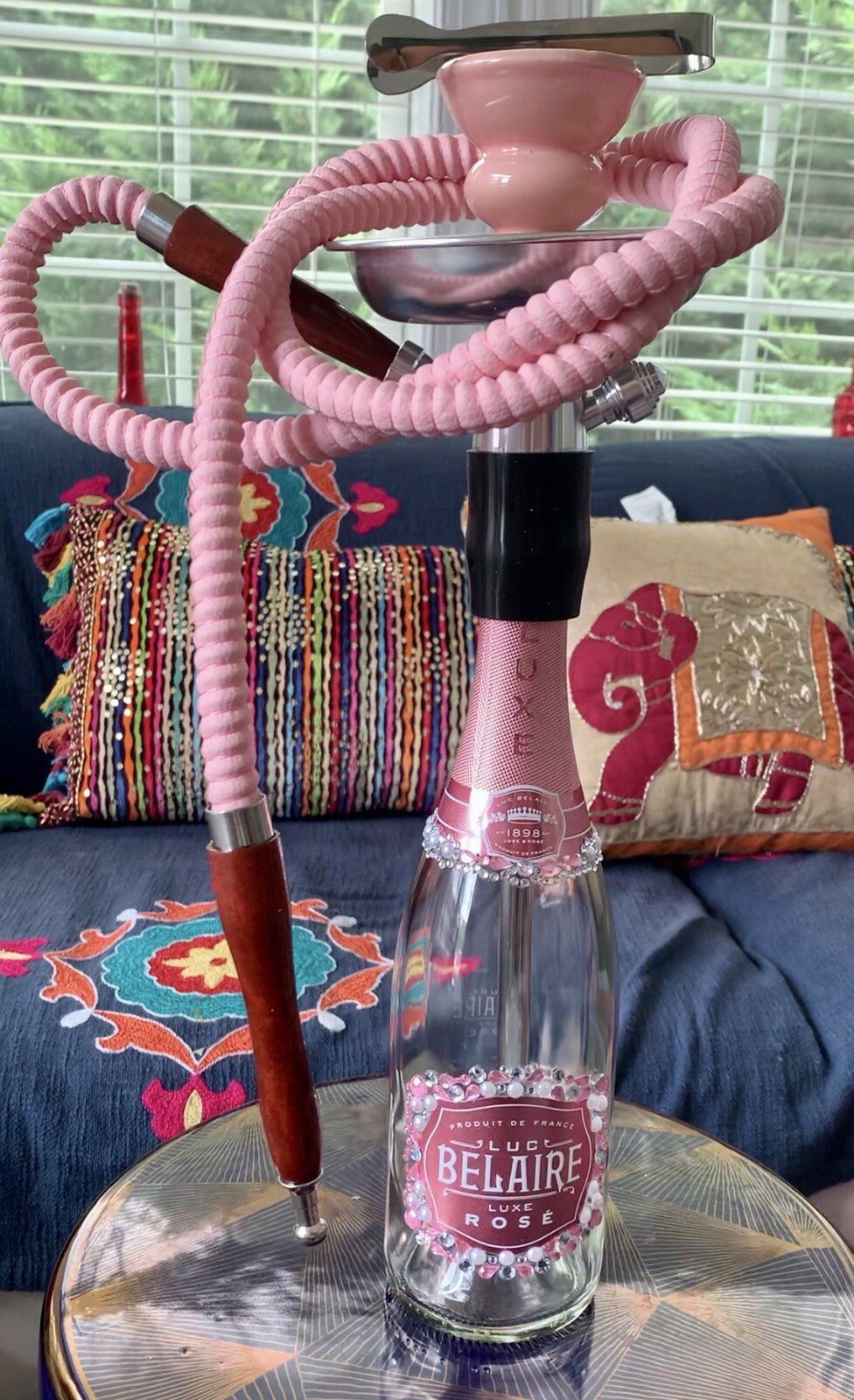Luc Belaire Luxe Rosé Hookah Shisha Lamp Patio Deck Champagne Party Home Decor