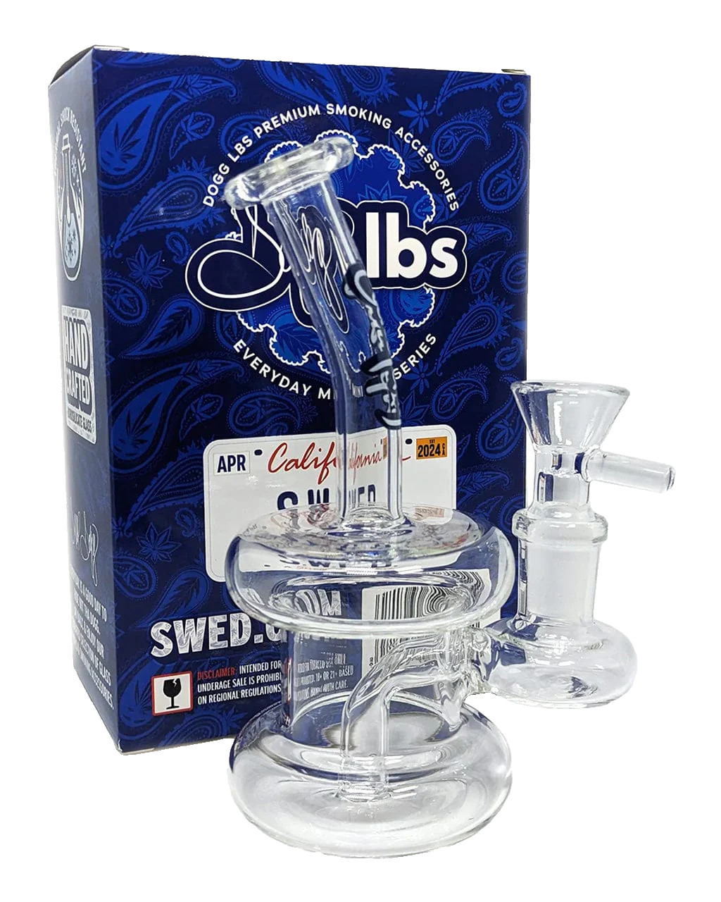 Dogg lbs – Everyday 5.5&Prime; Double Ring Rig Water Pipe – Clear