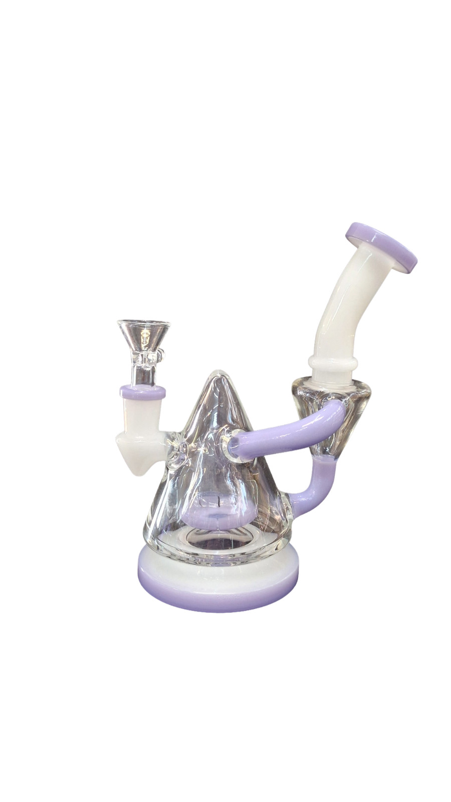 Gassy Glass Water Pipe 6in Cone Purple