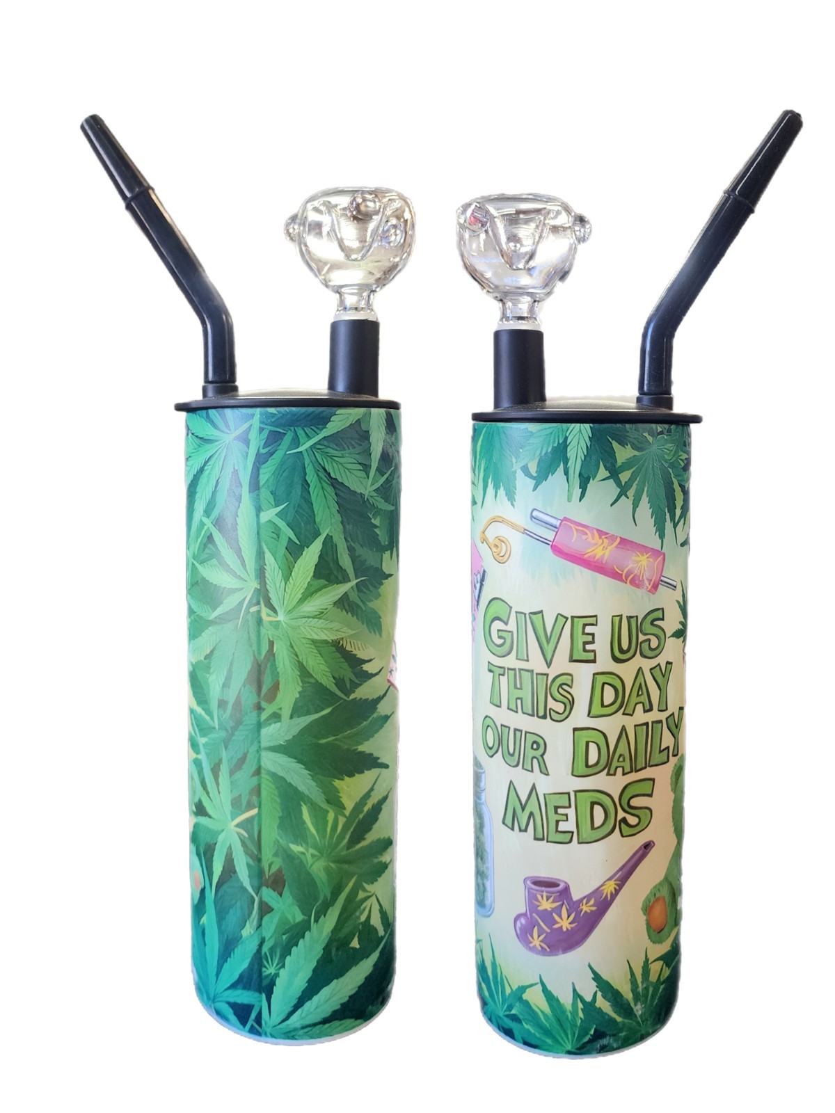 Glow In The Dark Bong Tumbler- Tumbler Hookah – Cold Smoke Tumbler – 20 oz