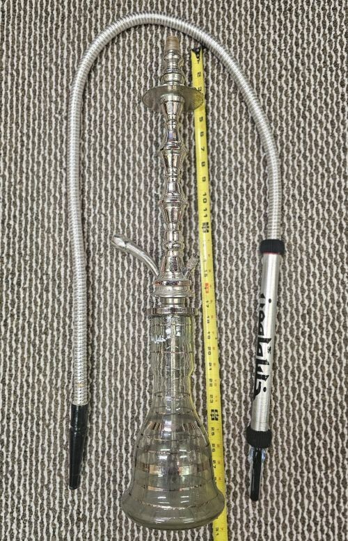 VINTAGE KHALIL MAAMOON SMOKE HOOKAH BONG CLEAR GLASS PIPE DECANTER ***SWEEET***