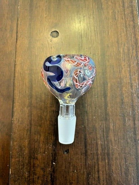 14mm Premium Glass Hookah Bowl Colorful Snake Pit