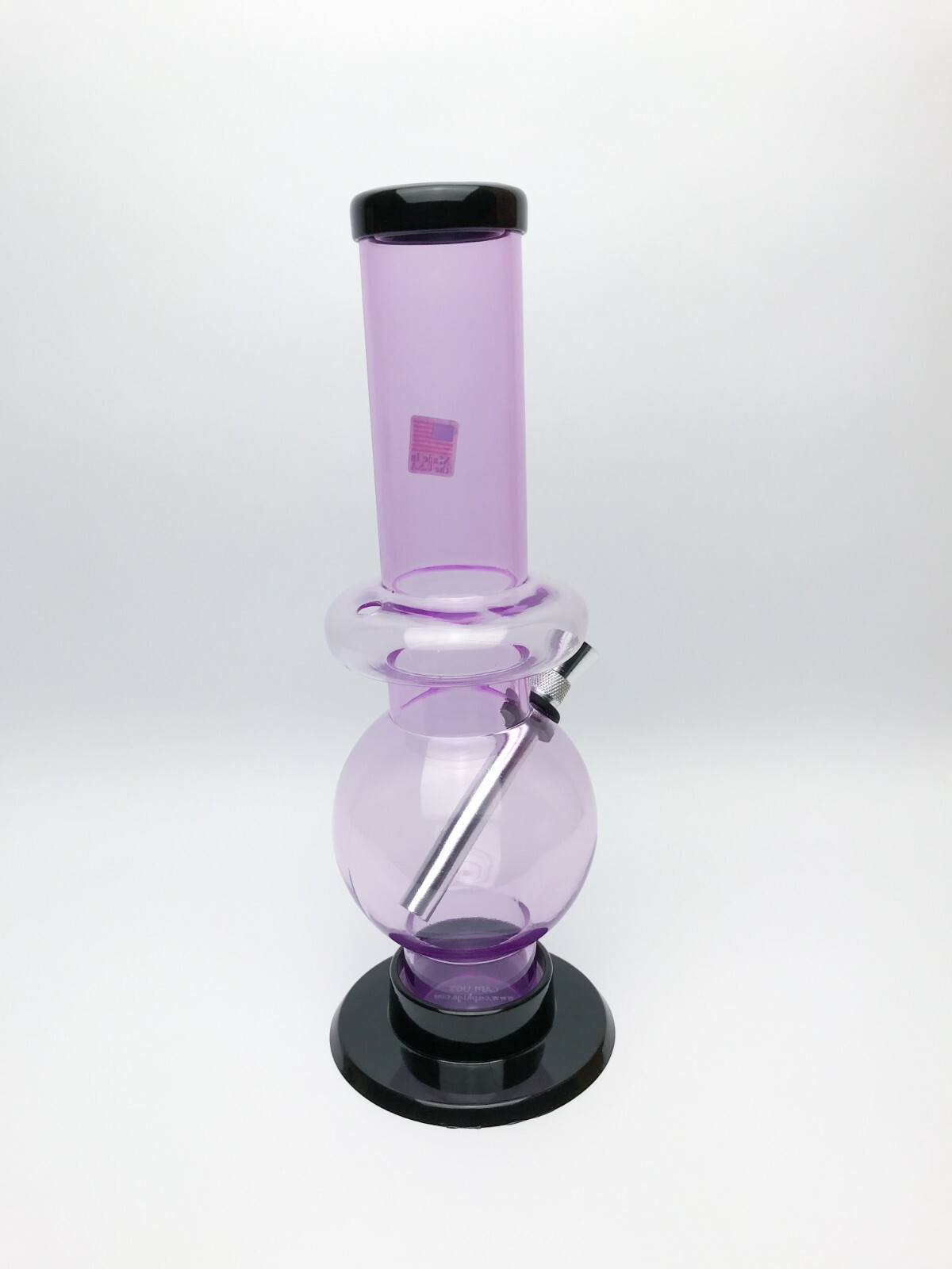 Acrylic 9&Prime; Inch Tall Light Purple Bubble And Oval Design HOOKAH WATER PIPE BONG