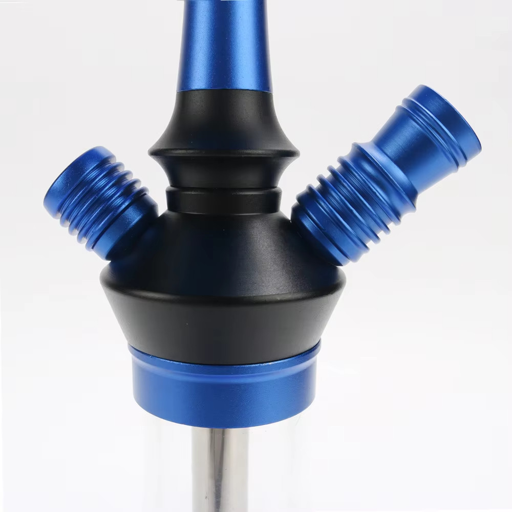 Modern Luxury Hookah w Glass Base – Blue (DIS)