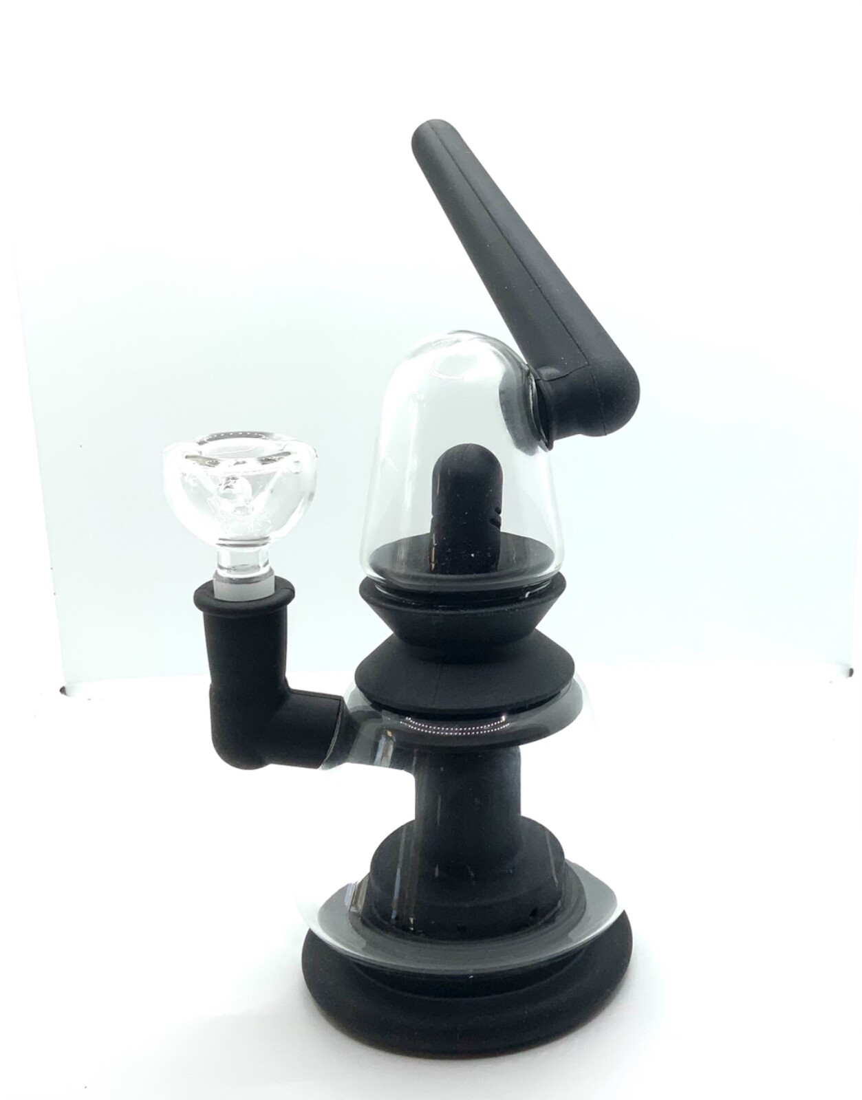 10 1/4 Inch Glass And Silicone Smoking Water Pipe Bong Bubbler