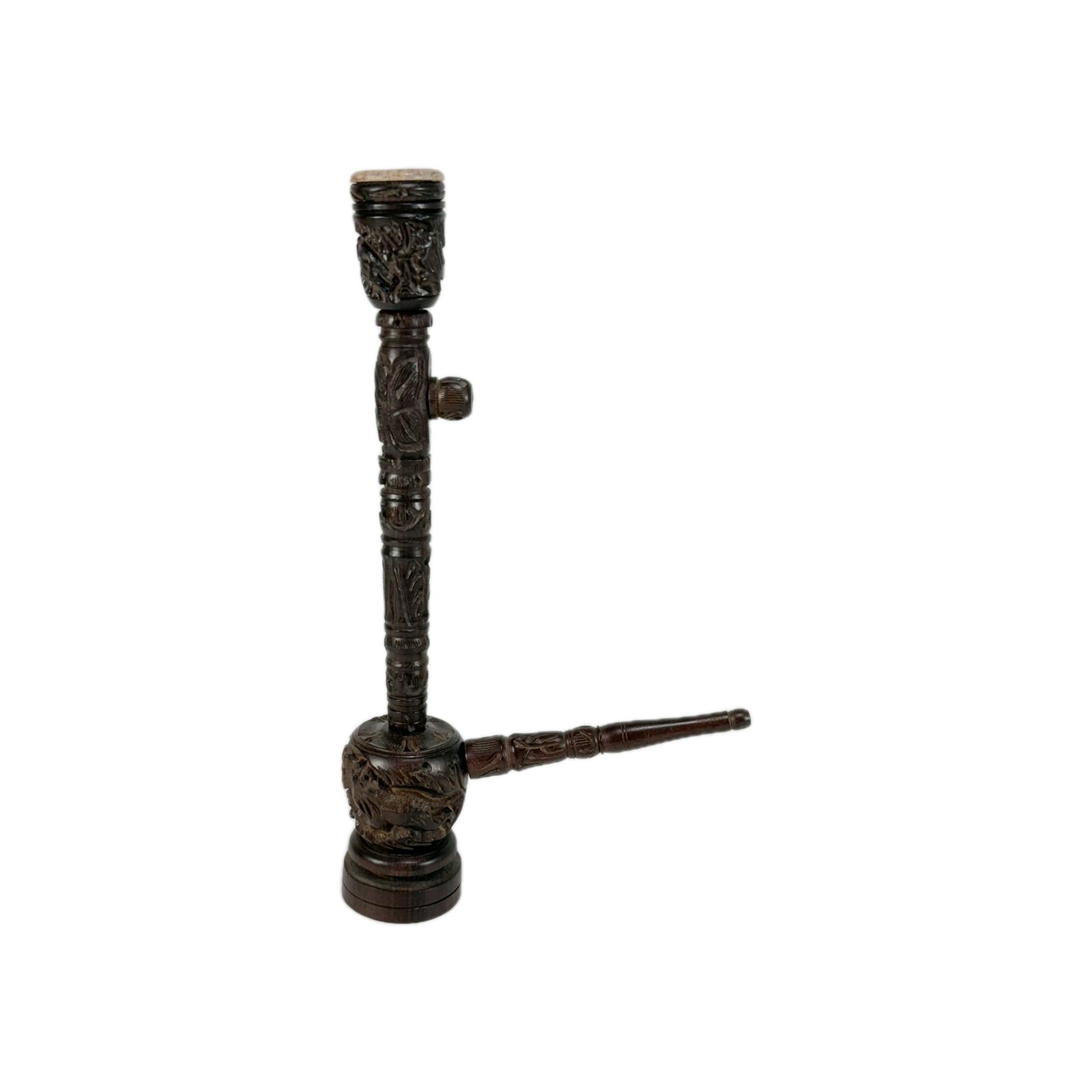 12in Handmade Traditional Indian Multi-Piece Smoking Pipe ~ Display Piece