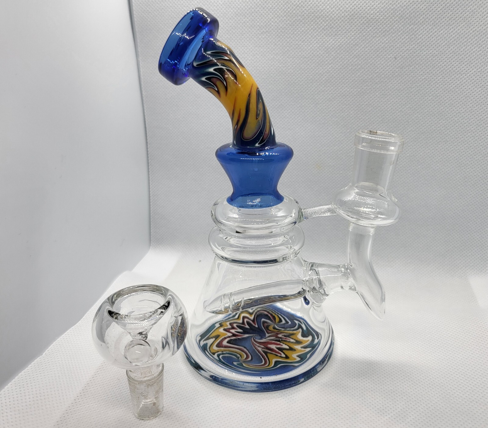 6&Prime; Double Sticker Hanger Glass Bong Tobacco Water Pipe Hookah Bubbler