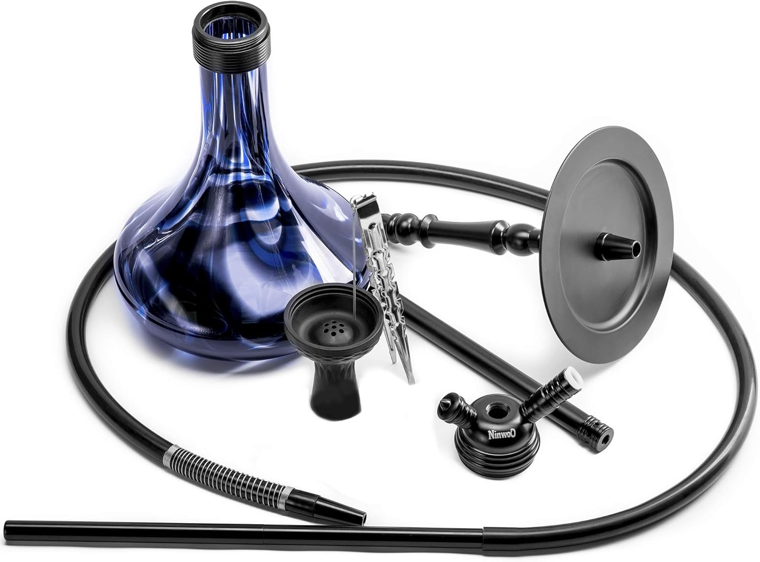 Premium Hookah Set 26&Prime; – Traditional Tobacco Hookah Kit with Glass Vase, Washabl