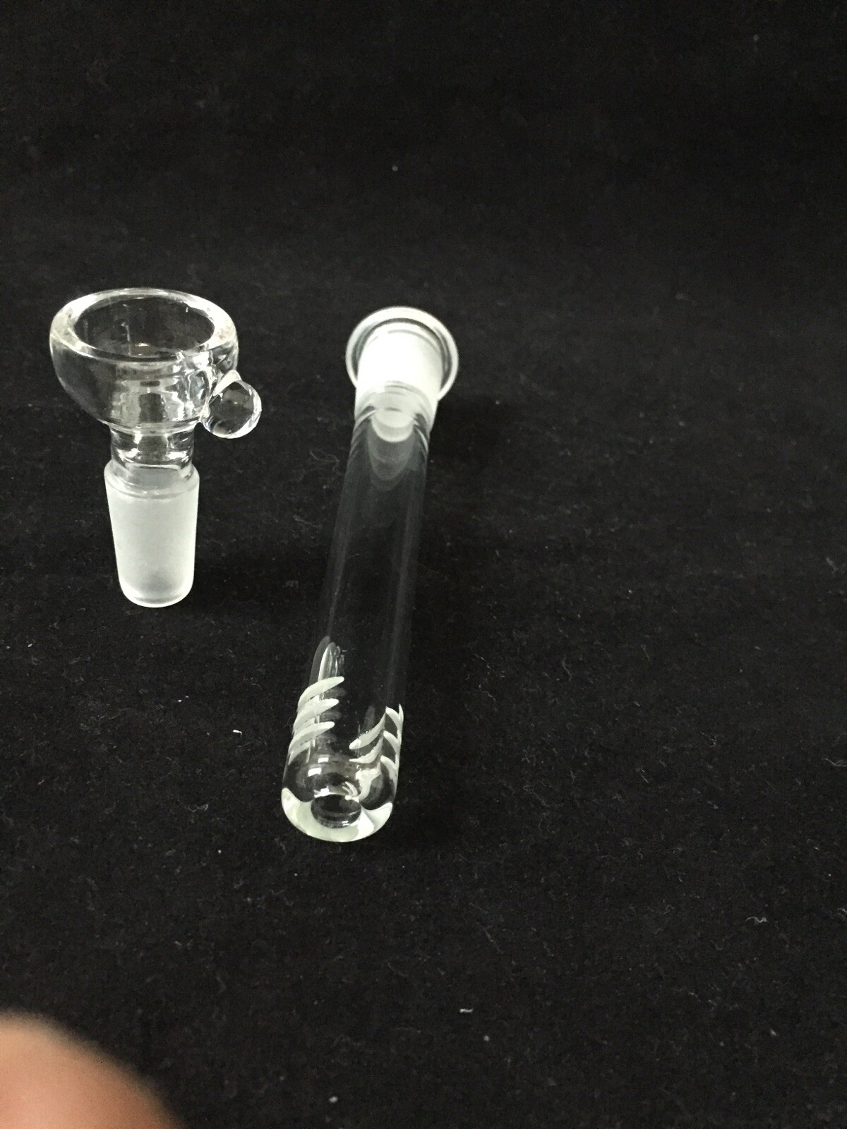 4”inch Hookah Water Smoking Pipe Glass Downstem with 14mm male bowl piece